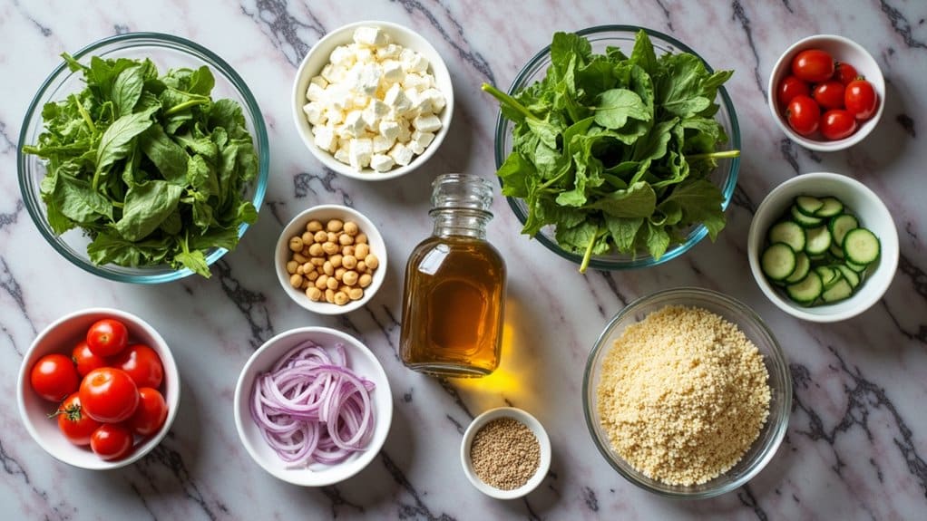 fresh ingredients and dressings