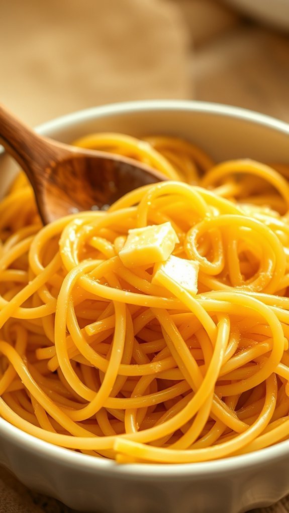 Butter Noodles 6 gentle stirring for melting