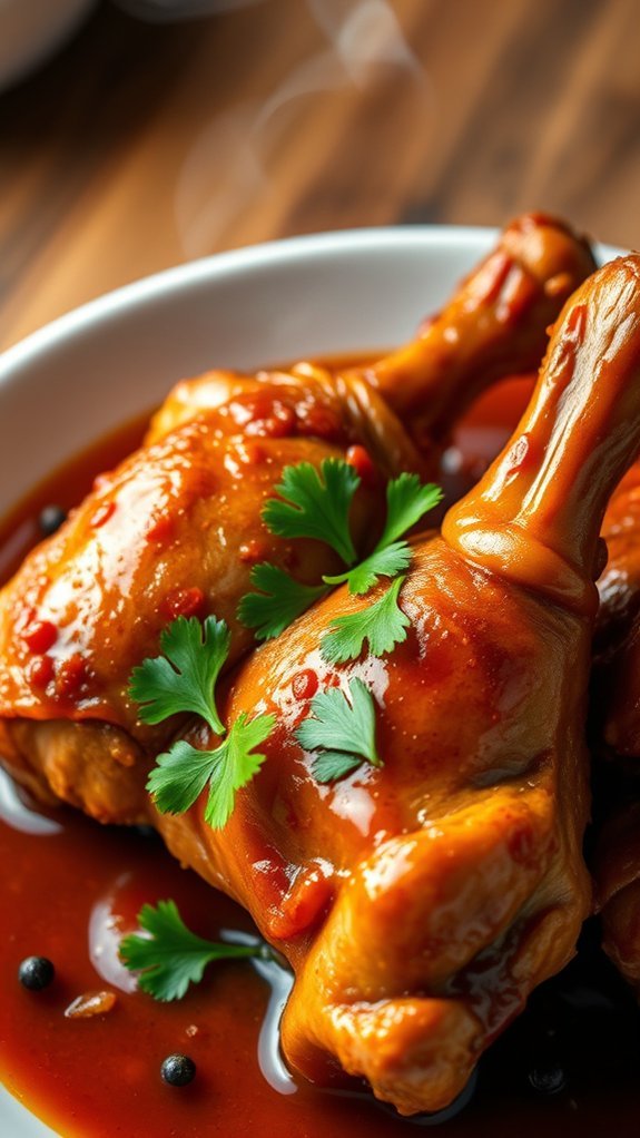 Chicken Adobo 6 glossy sauce vibrant cilantro