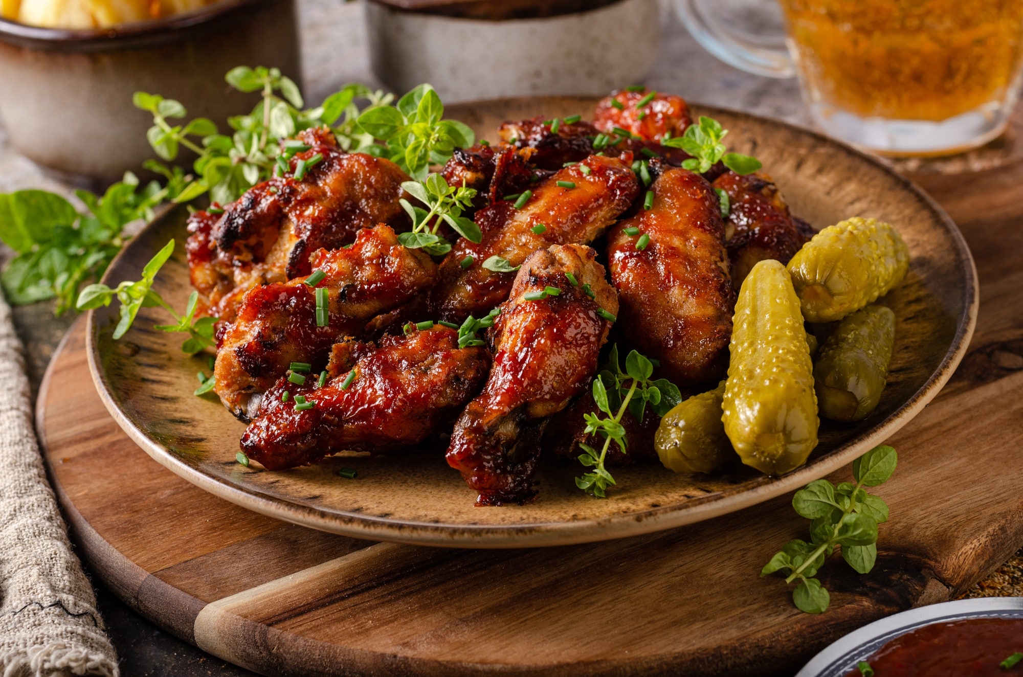 Grilled chicken wings