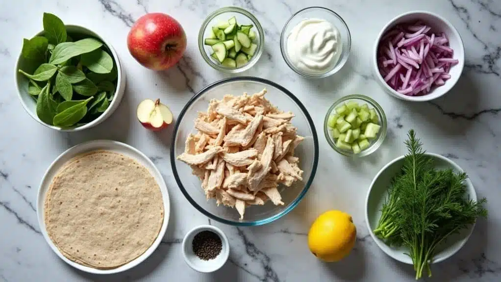 No-Cook Wraps | 4 Easy Meal-Prep Lunches 11 healthy chicken salad wrap
