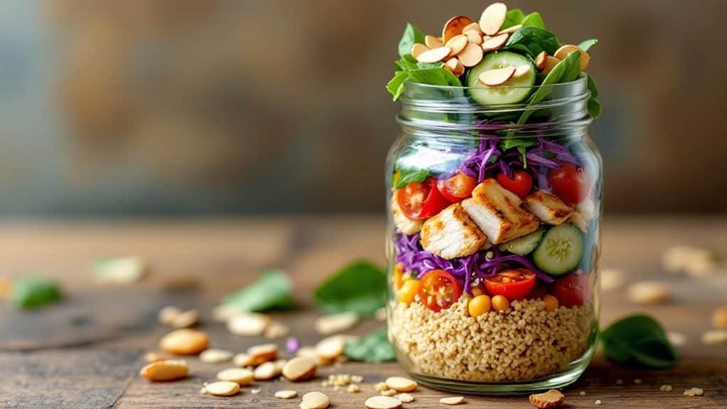 healthy mason jar salads