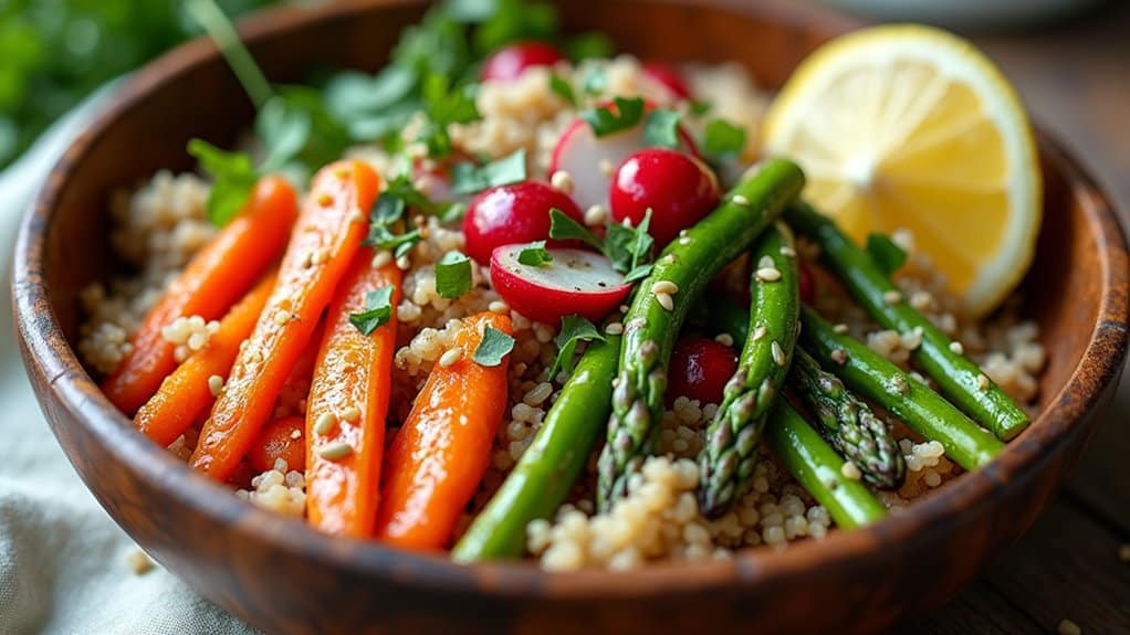 healthy roasted veggie bowl