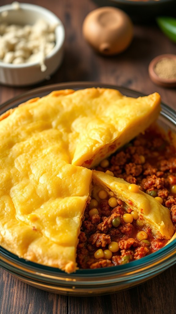 Mexican Tamale Pie 1 hearty mexican tamale pie
