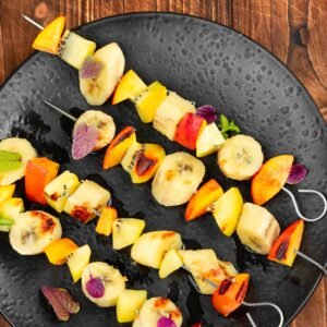 Homemade fruit kebab