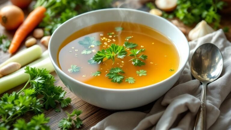 Simple Garden Herb Vegetable Broth From Scratch