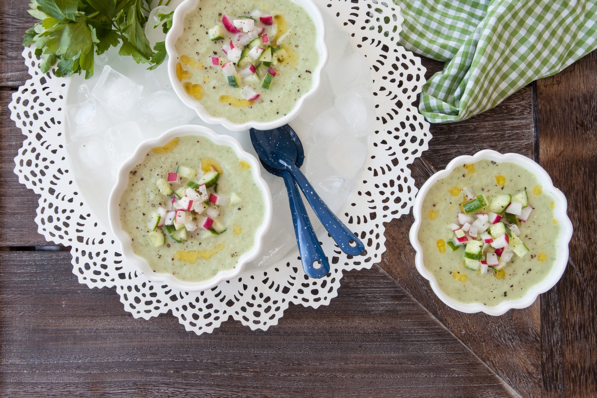 Iced cucumber soup
