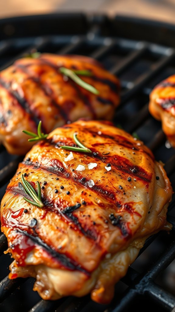 juicy grilled chicken thighs