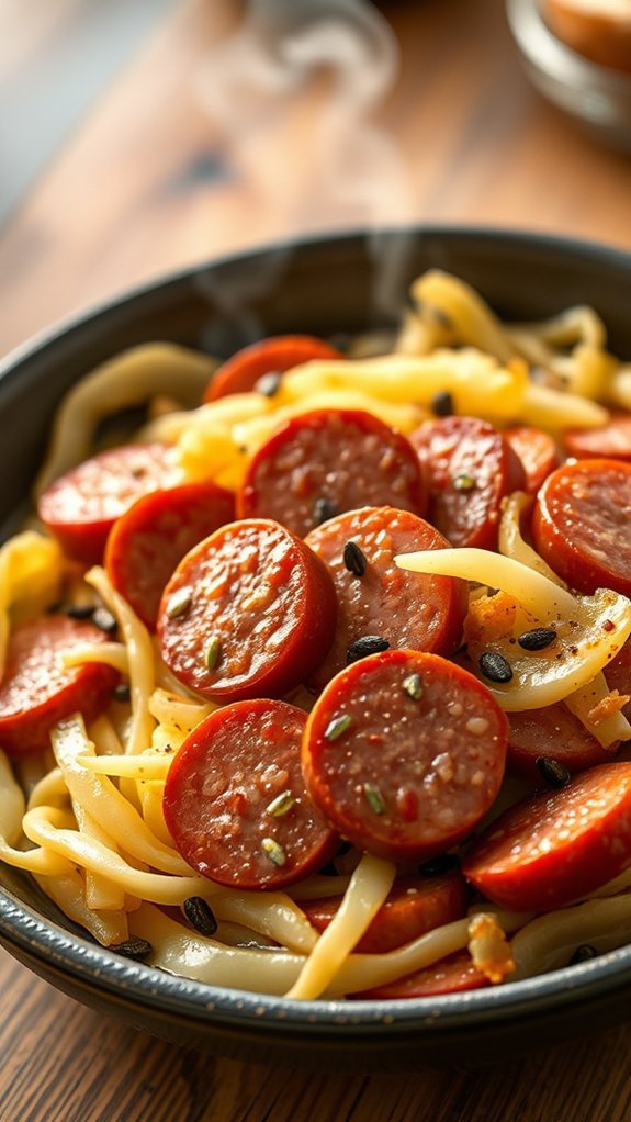 Mouthwatering Kielbasa Sausage With Caraway Sauerkraut 7 kielbasa infused with kraut