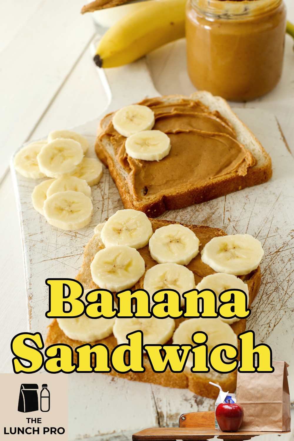 Flat Seed Butter and Banana Sandwich