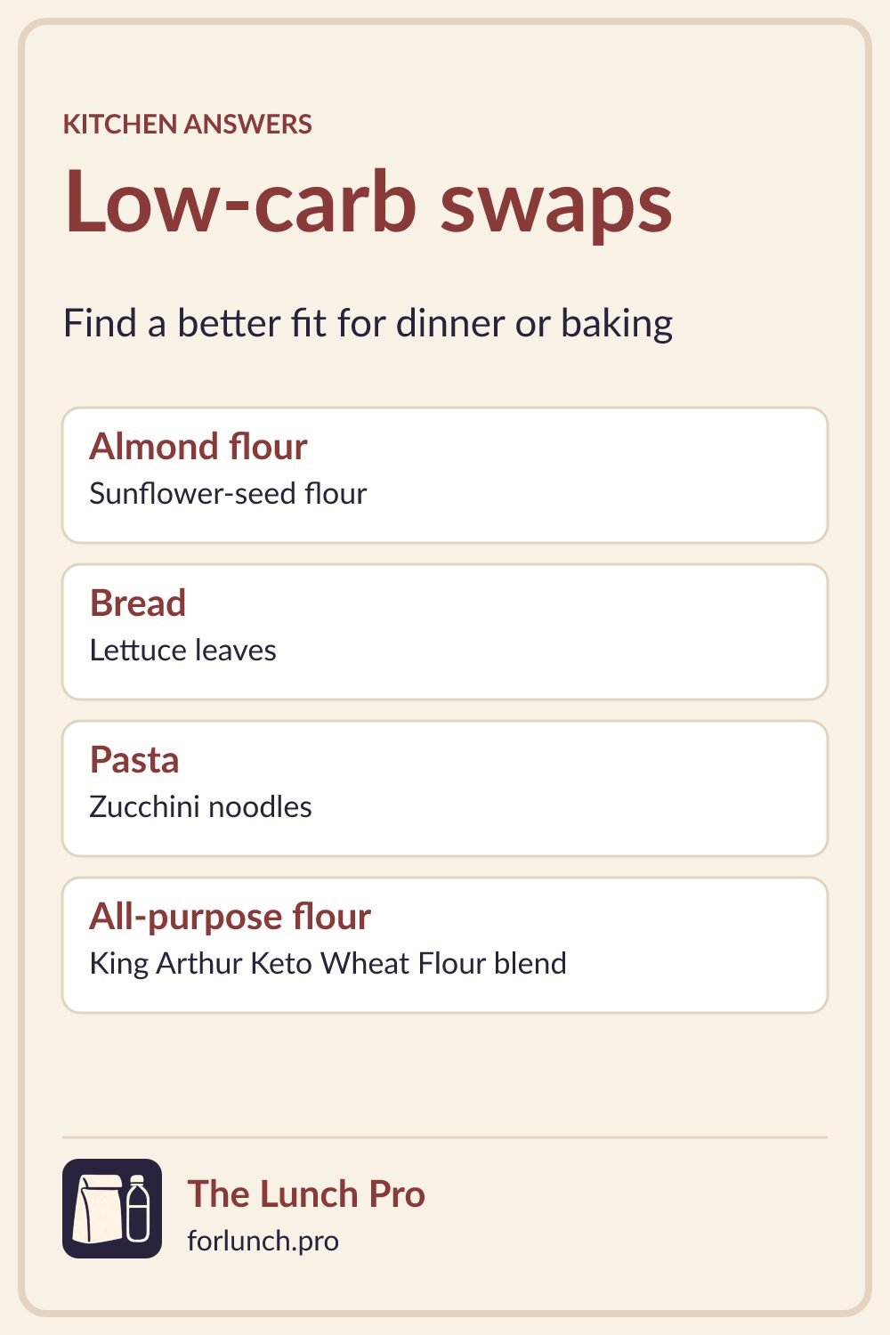 en low carb substitutes