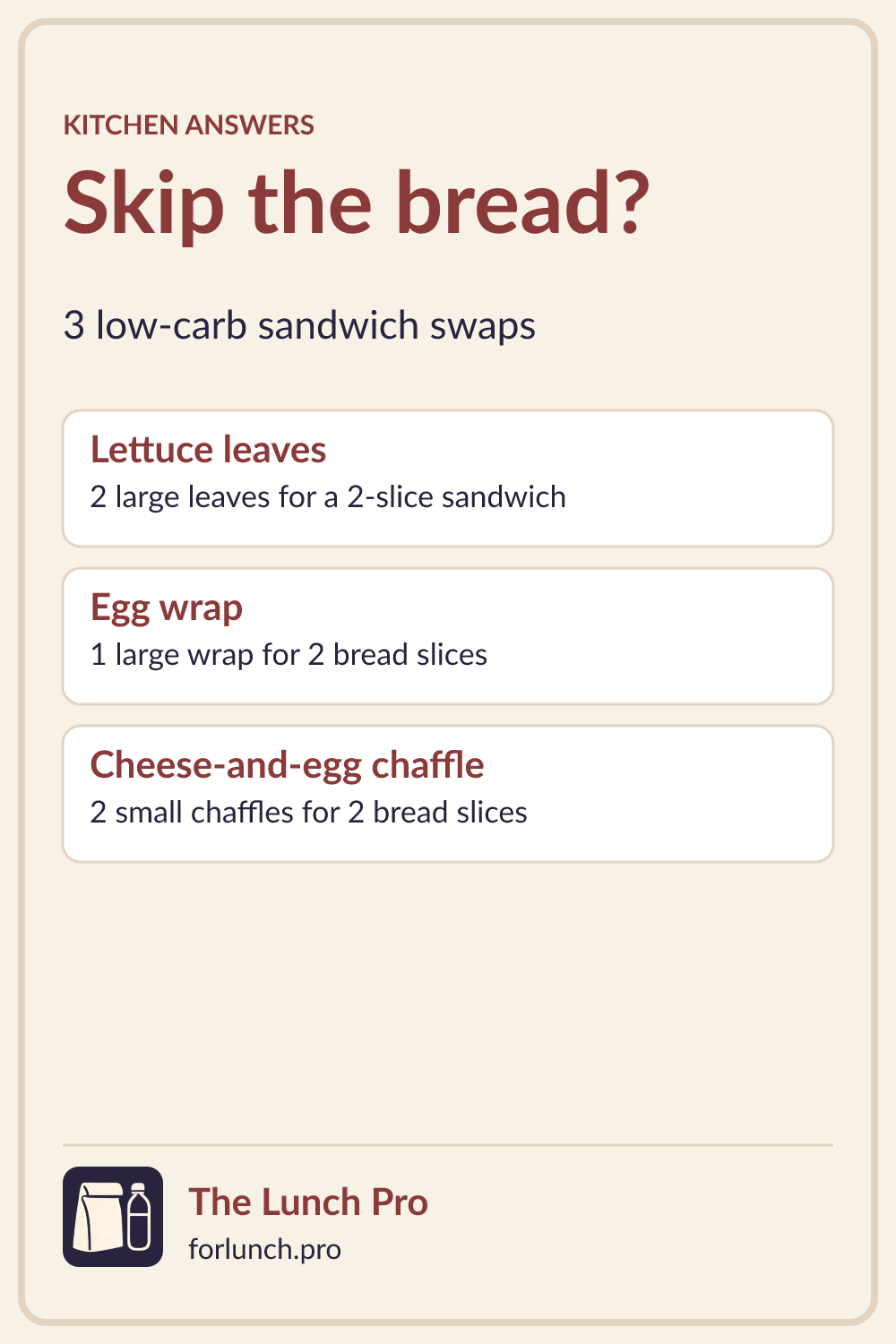 Skip the bread? 3 low-carb sandwich swaps