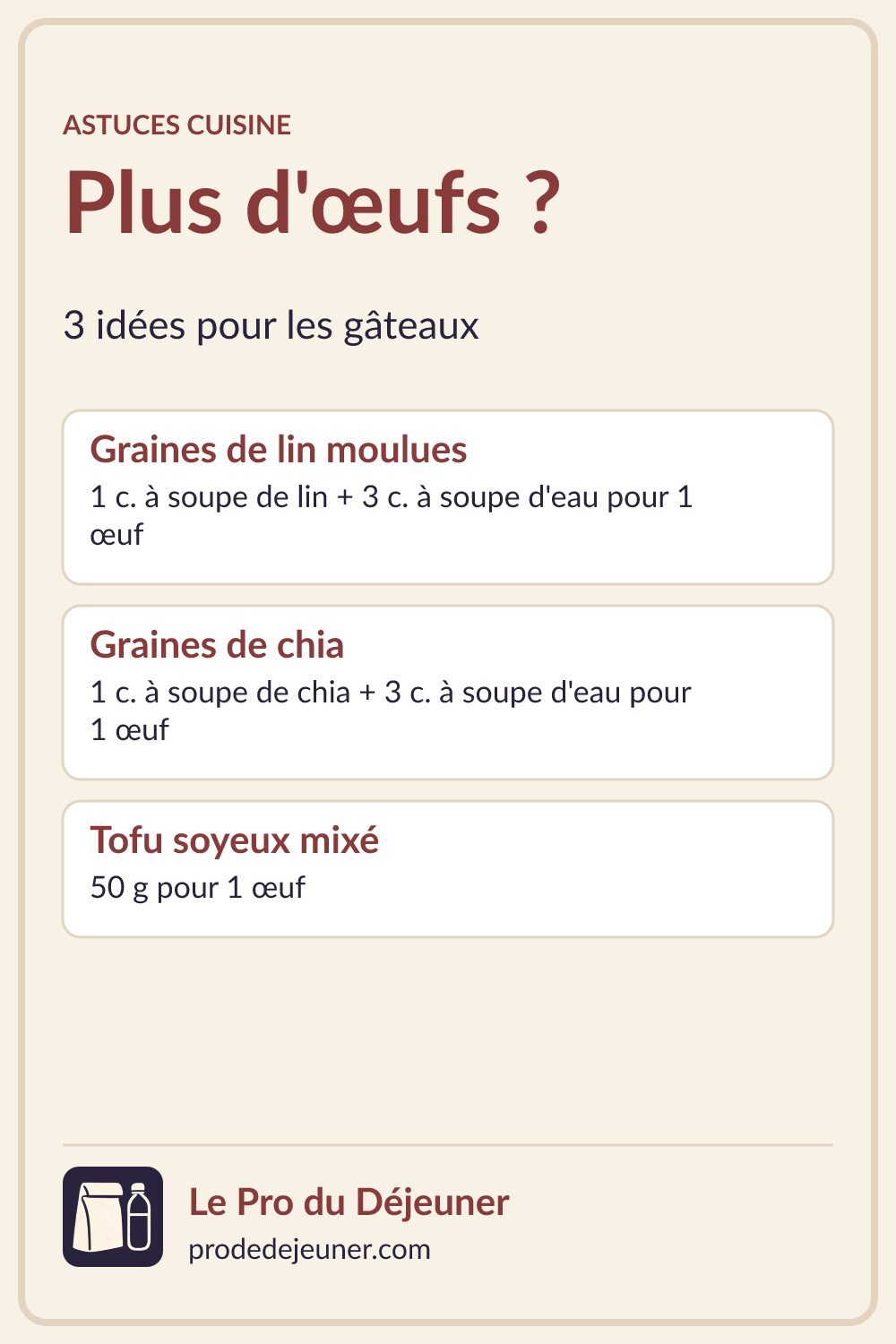 fr par quoi remplacer les oeufs