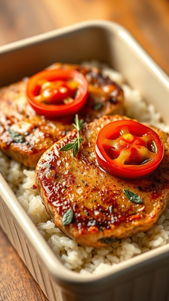 Deliciously Easy Pork Chop Casserole Delight 6 layered chops and vegetables