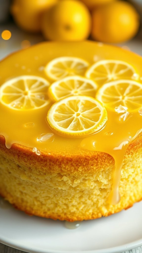 Perfect Lemon Cake In 25 Minutes 8 lemon glaze soaking cake