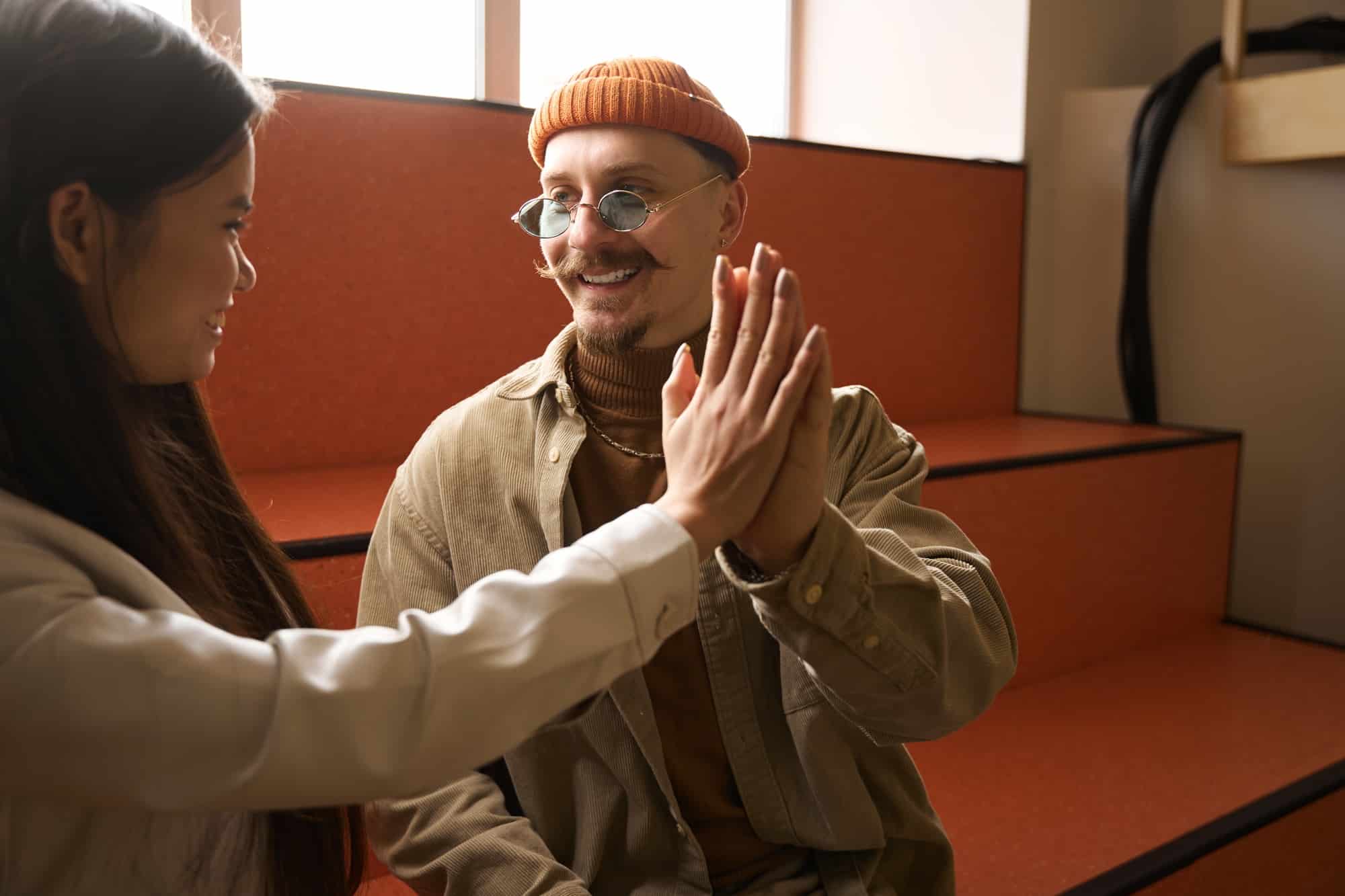 Loving couple showing emotional support to one another