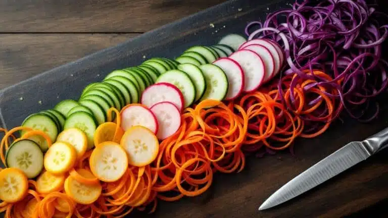 mandoline cut vegetables tips
