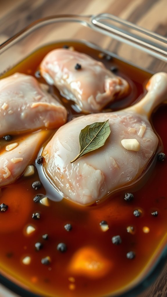 Chicken Adobo 2 marinate chicken for flavor