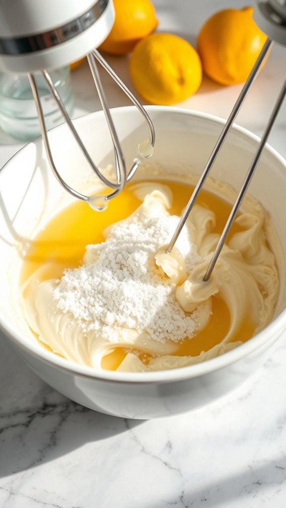 Perfect Lemon Cake In 25 Minutes 5 melt butter beat eggs