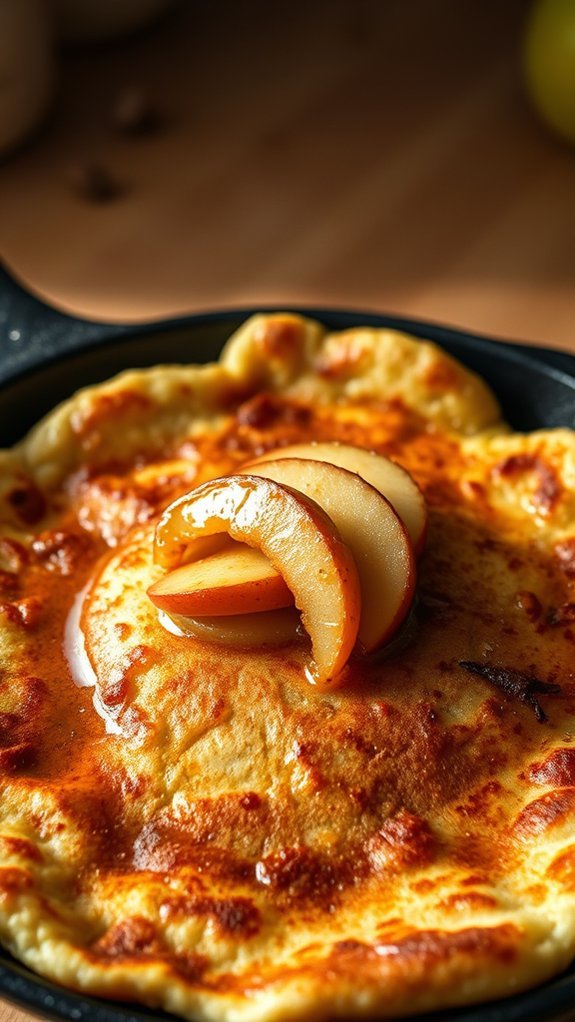 Dutch Pancake With Spiced Apples 6 patience during baking process
