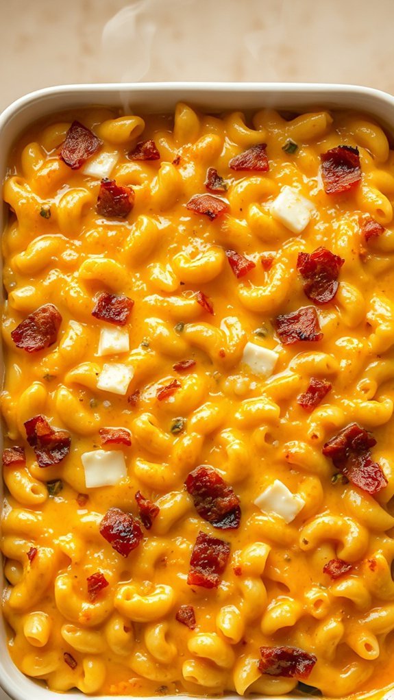 Irresistible Gourmet Bacon Mac And Cheese With Caramelized Onions &Amp; Gorgonzola 3 preheat fry bacon reserve fat
