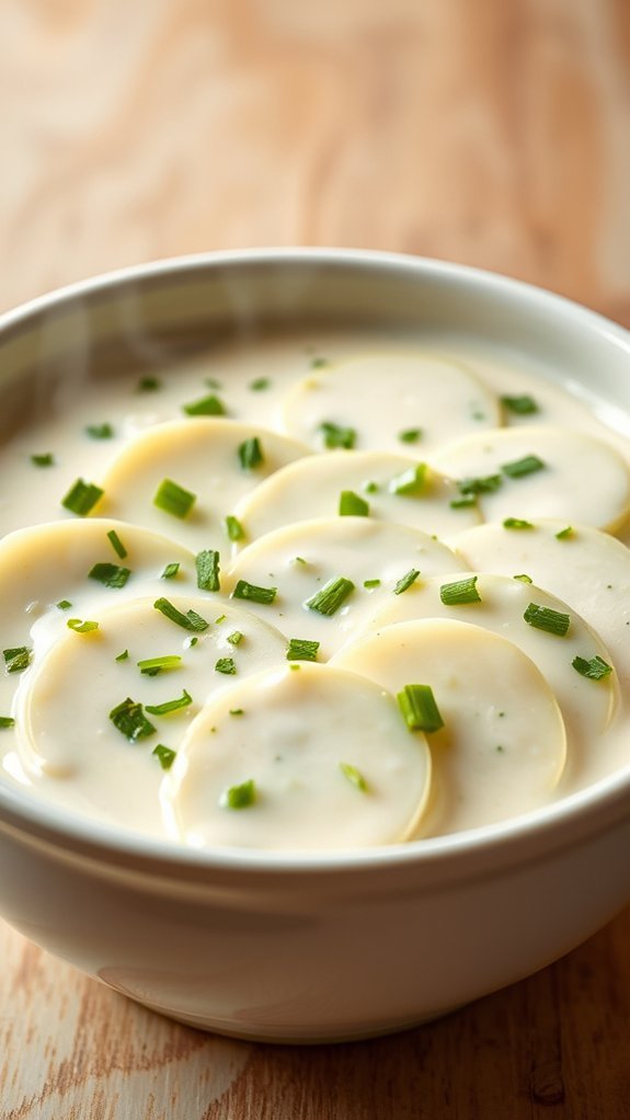 Chayotes Maria 4 prepare creamy white sauce