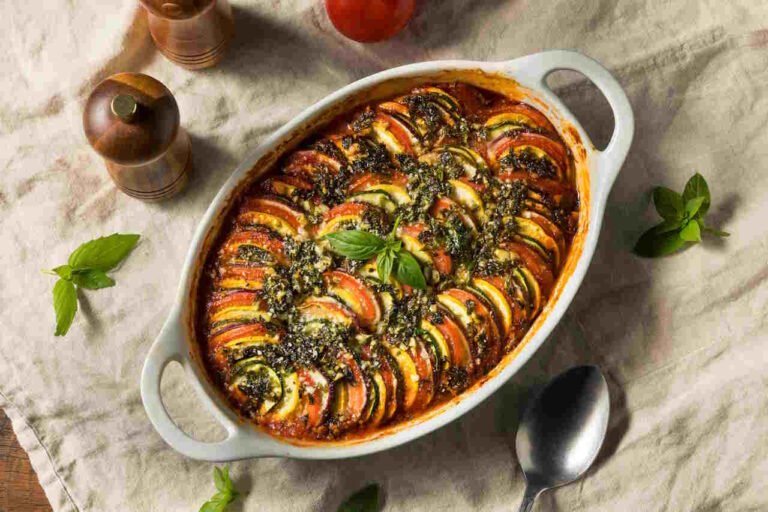 Homemade Warm Veggie Ratatouille Casserole