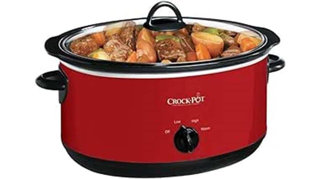 red 8 quart slow cooker