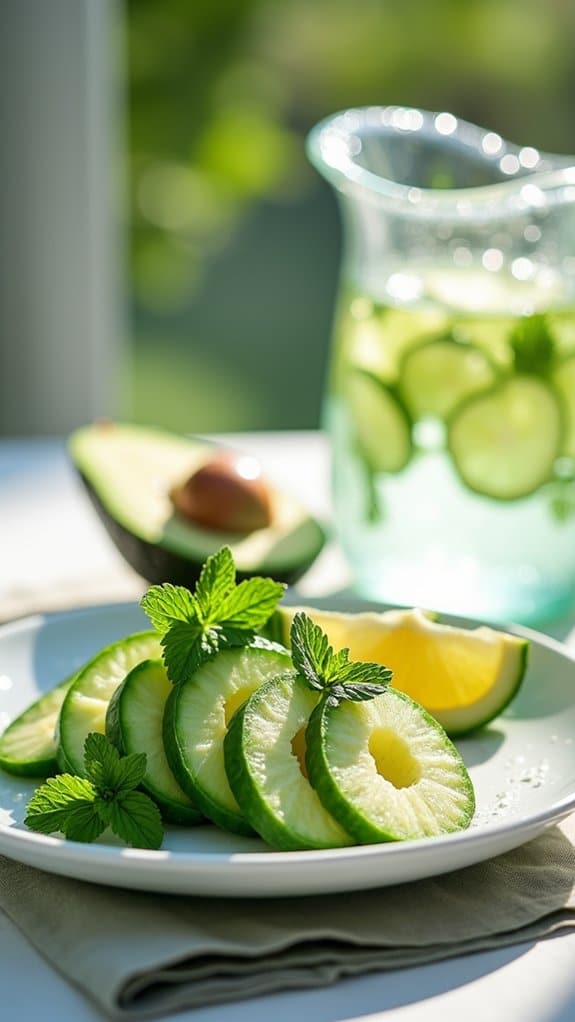 refreshing cucumber avocado mix