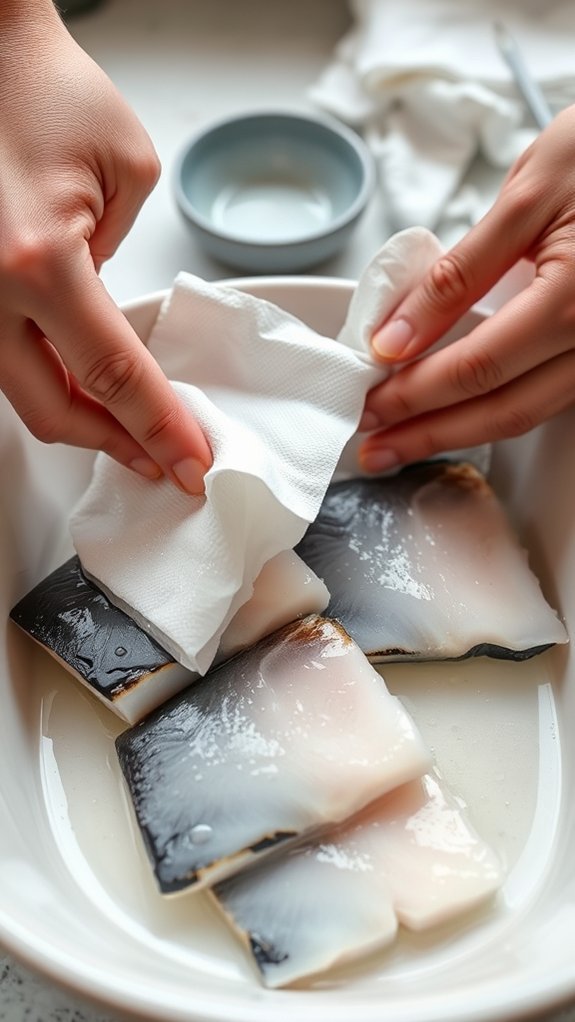 Black Cod Sake Kasu 3 rinse and pat dry