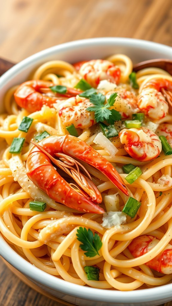 30-Minute Creamy Seafood Pasta (Better Than Restaurant!) 2 saut vegetables in butter