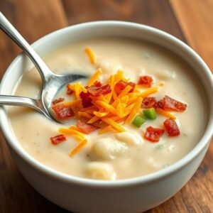 Soupe aux pommes de terre garnie à la mijoteuse : une recette facile pour le déjeuner