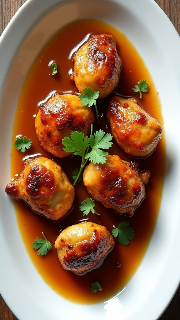 savory marinated chicken dish