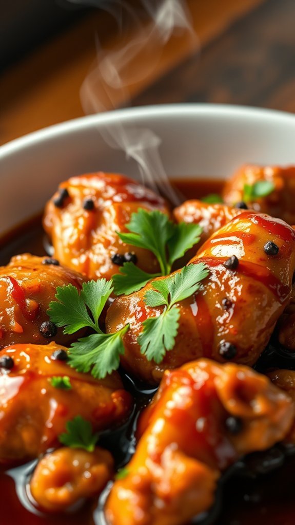 Chicken Adobo 3 simmer marinated chicken gently