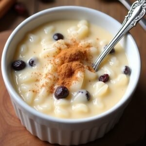 simple creamy rice pudding