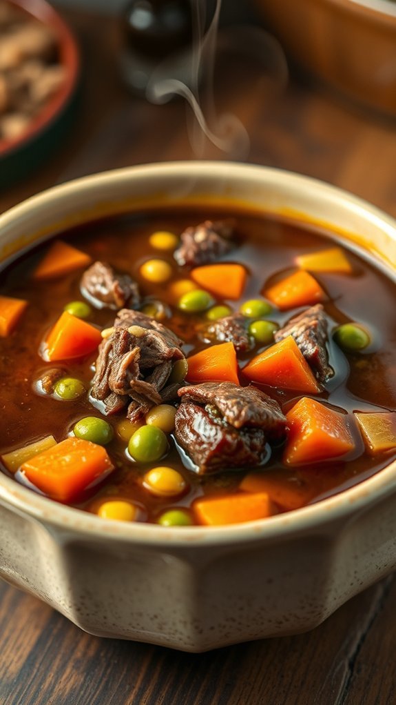 Beef Shank Soup With Vegetables 1 slow cooked beef shank soup