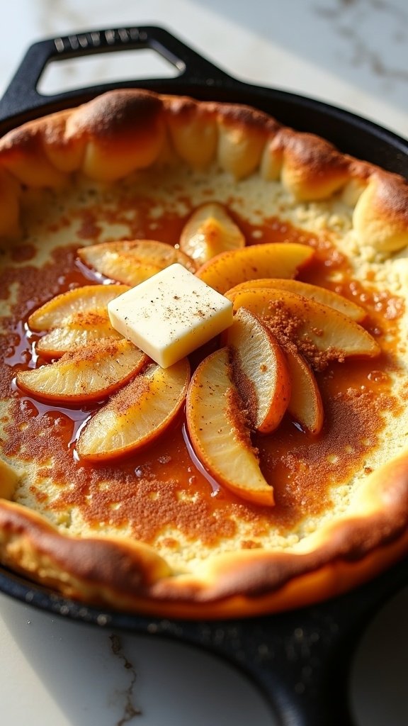 spiced apple dutch pancake