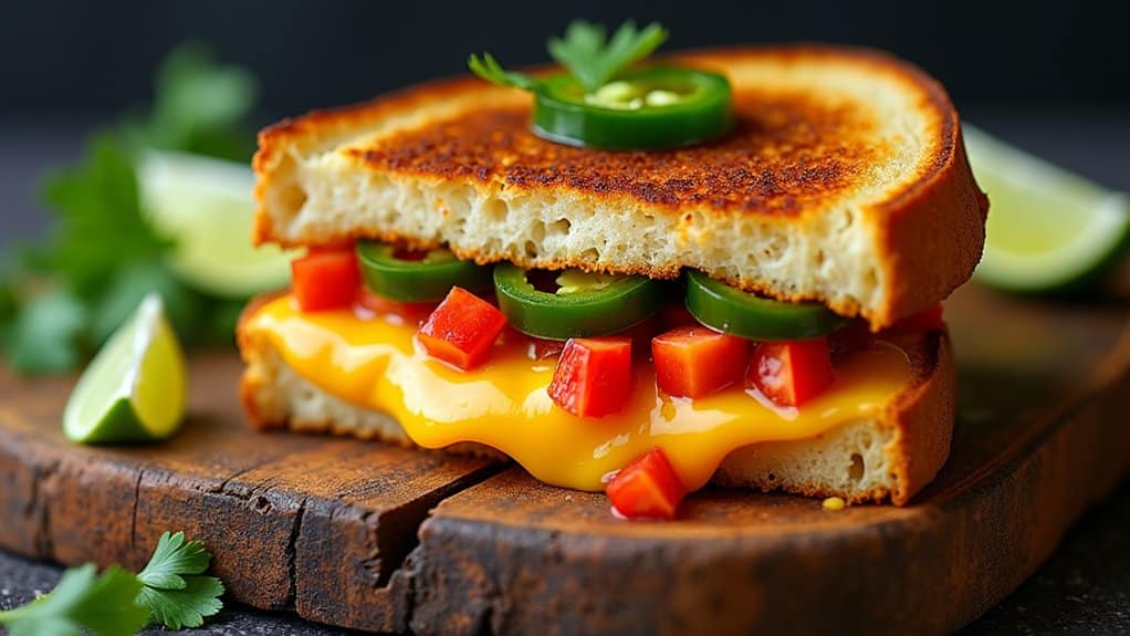 spicy mexican grilled cheese