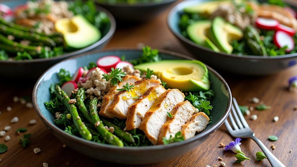 spring keto buddha bowls