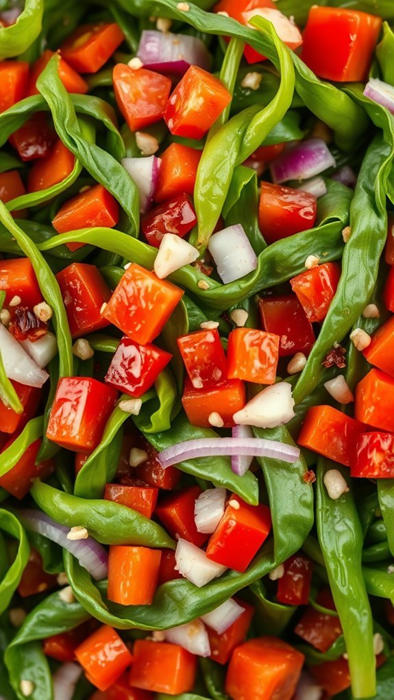toss vibrant vegetable mixture