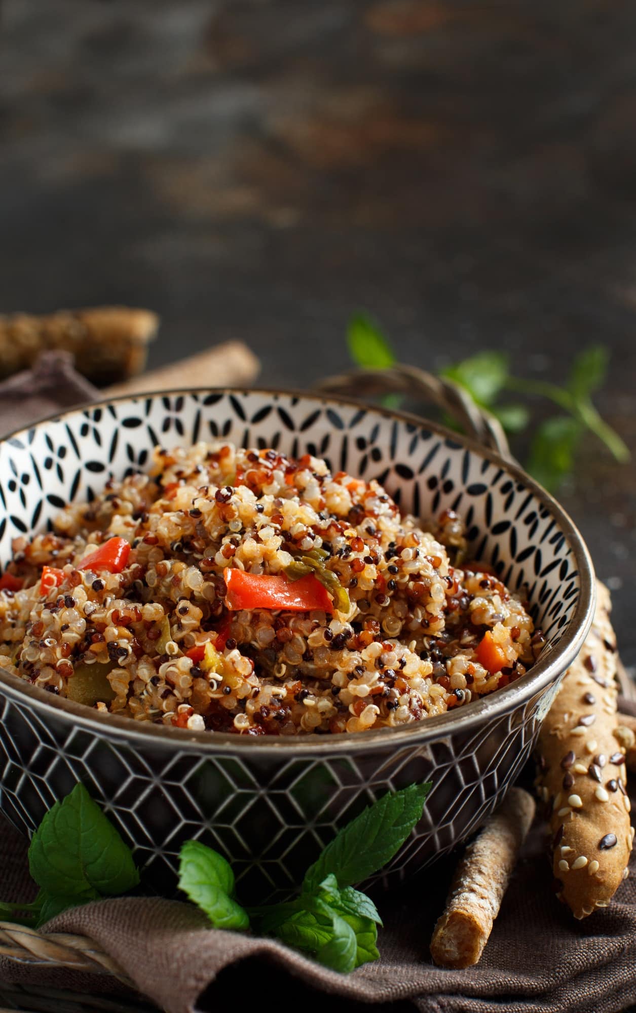 Tricolor Quinoa and Vegetables stew