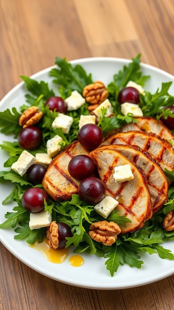 Epic 15-Minute Pork Chop Arugula Salad 7 vibrant salad base assembled
