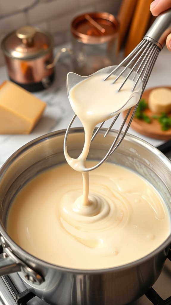 whisk half and half gradually patiently