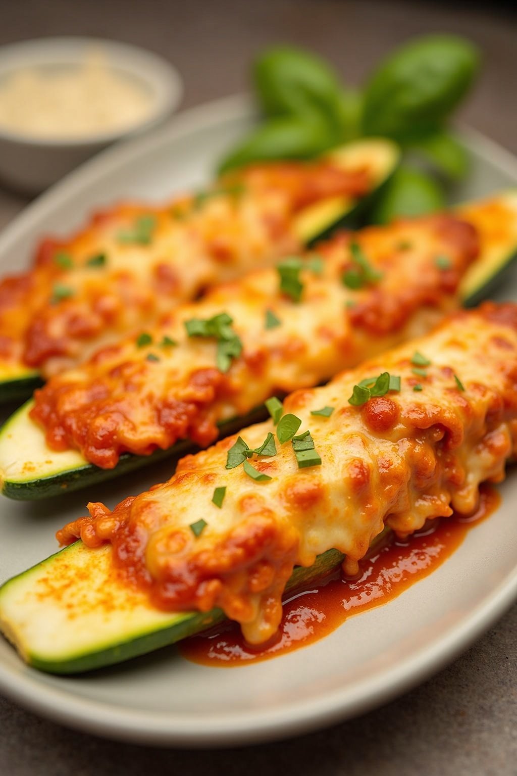 Zucchini Lasagna Boats